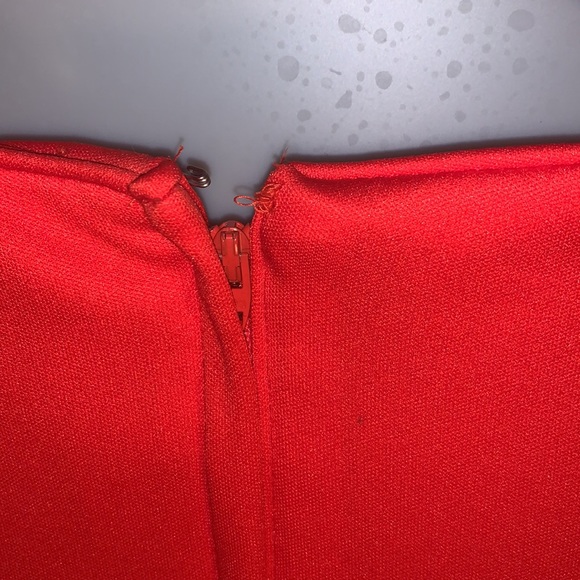 Toni Todd long red vintage 70's dress rainbow - Picture 4 of 8